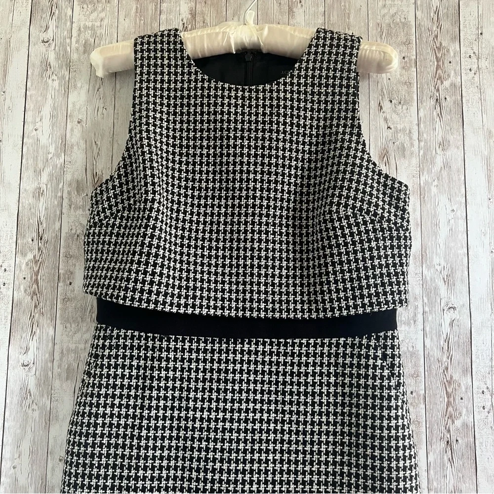 J. Crew Tweed Houndstooth Dress 6
